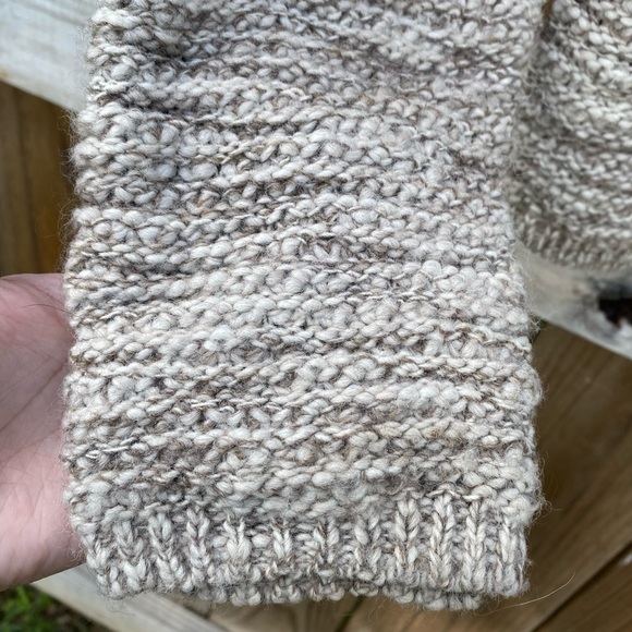 Cocogío Made in Italy Tan Acrylic Wool/Alpaca Knitted Open Front Cardigan - Picture 5 of 9